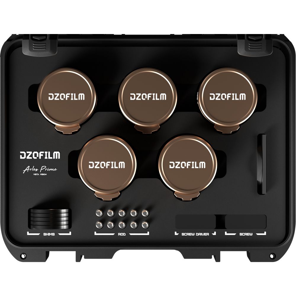 DZOFilm Arles Lustre 14/21/25/35/40/50/75/100/135/180mm FF/VV Prime Cine-Objektiv (PL-Halterung, Meter)