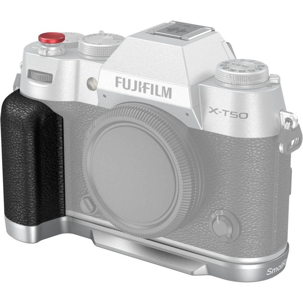 SmallRig 4713C L-förmige Montageplatte mit Silikongriff für FUJIFILM X-T50, silber