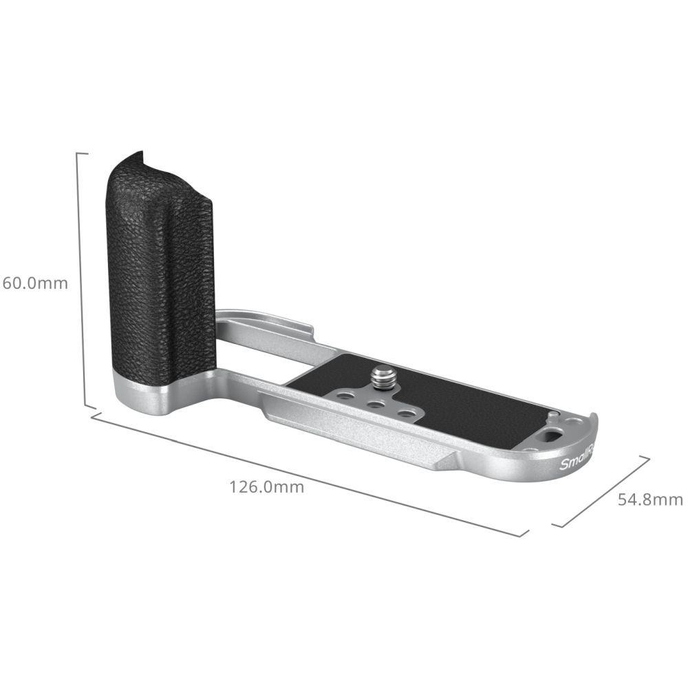 SmallRig 4713C L-förmige Montageplatte mit Silikongriff für FUJIFILM X-T50, silber
