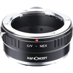 K&F Objektiv Adapter Contax Yashica - E-Mount mit statief-mount