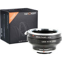 K&F Objektiv Adapter Sony Alpha A - Pentax Q (mit statief-mount)