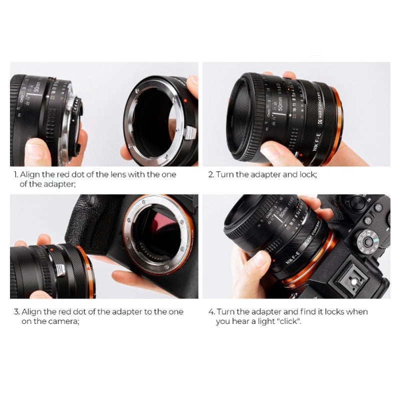 K&F Objektivadapter Nikon F – Sony E-Mount (IV PRO)