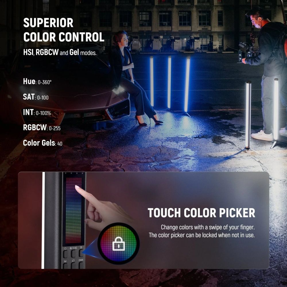 Neewer TL60C 20W RGB LED Leuchtstab