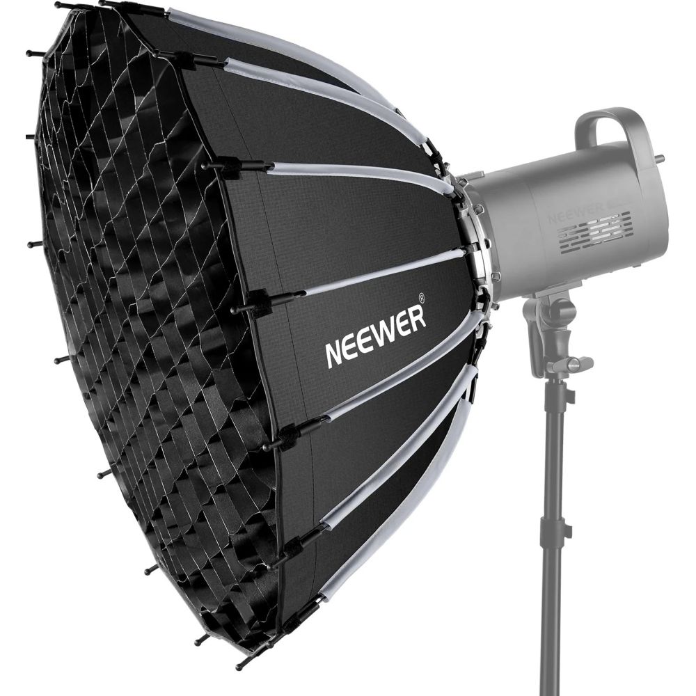 Neewer SF65Q 65 cm breite parabolische Softbox mit Schnellverschluss und Wabengitter