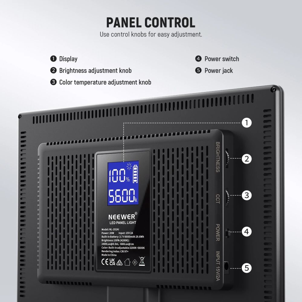 Neewer NL-192AI 20 W Bi-Color LED-Lichtpanel