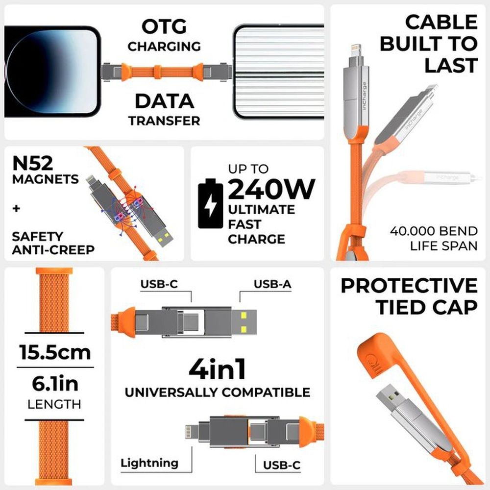 Rolling Square inCharge XS 240W Atacama Orange