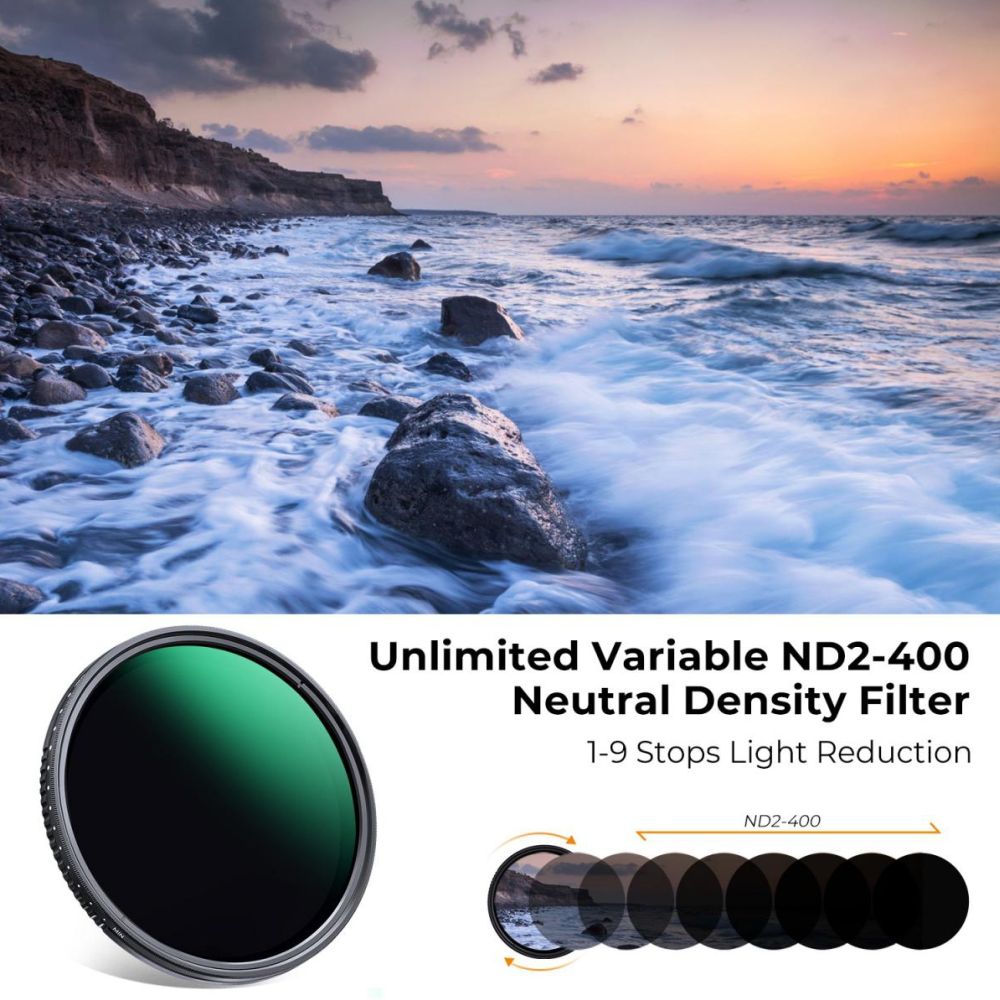 K&F Concept Variabler ND-Filter ND2-400 - 67mm