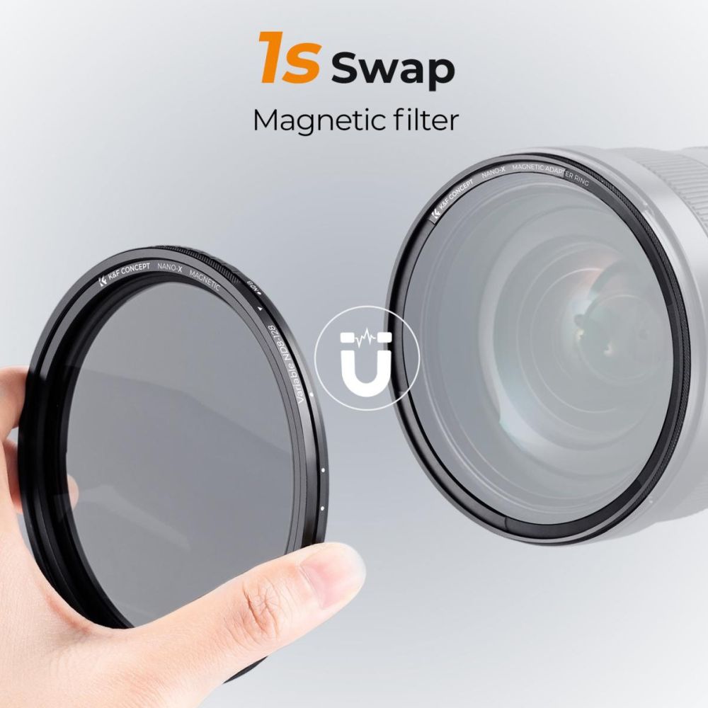 K&F Concept Variabler ND-Filter ND8-128 Nano X magnetisch 67mm