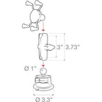 Ram X-Grip Phone Mount with Twist-Lock Suction Cup Base