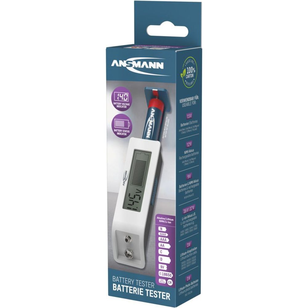 Ansmann Batterietester Komfortprüfung LCD