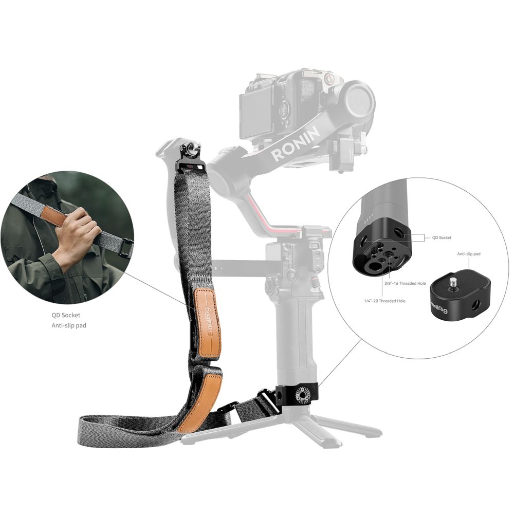 SmallRig 4118B Gewichtsreduzierende Schultergurt für DJI RS 3 / RS 3 Pro / RS 2