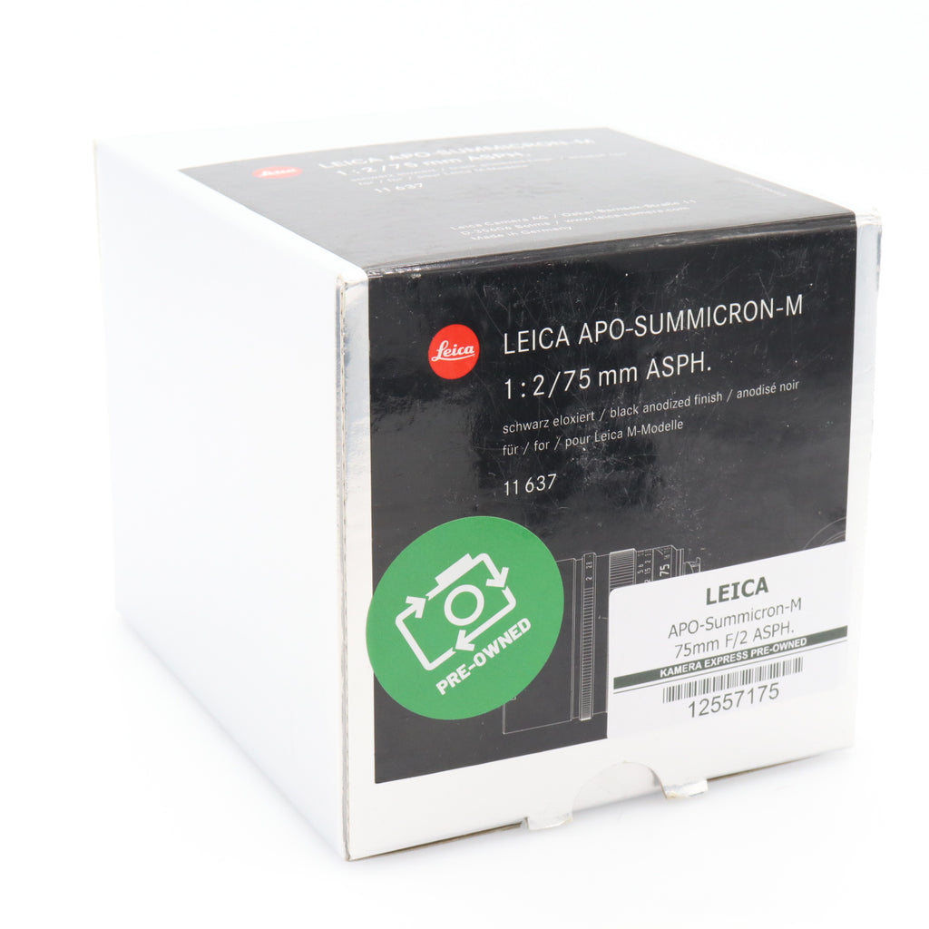 Leica 11637 APO-Summicron-M 75mm F/2 ASPH. used