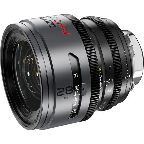 DZOFilm Pavo 2x anamorphic 6-lens Set 28/32/40/55/75/100mm T2.1 - Neutral Coating - PL&EF Mount (metric)