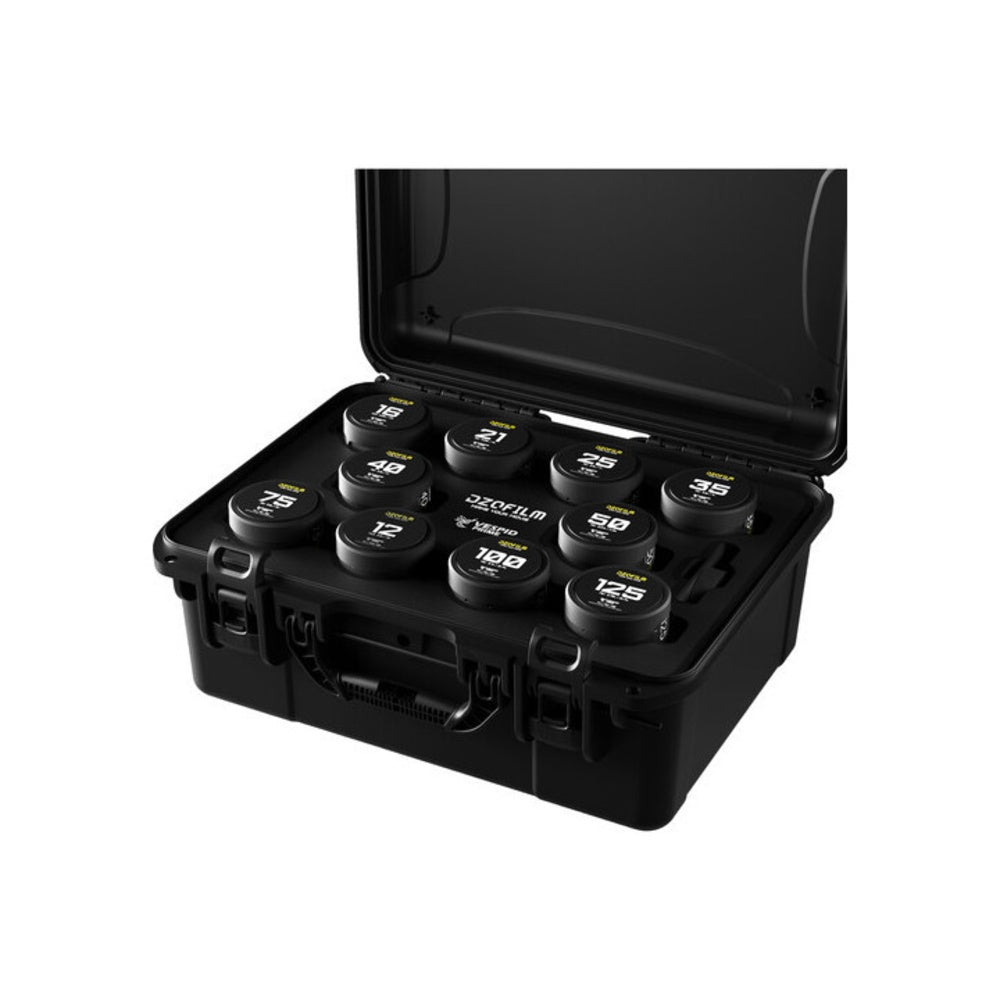 DZOFilm Vespid Prime Cine 10-Objektiv-Set – 21/25/35/40/50/75/100/125mm T2.1 + 12/16mm T2.8