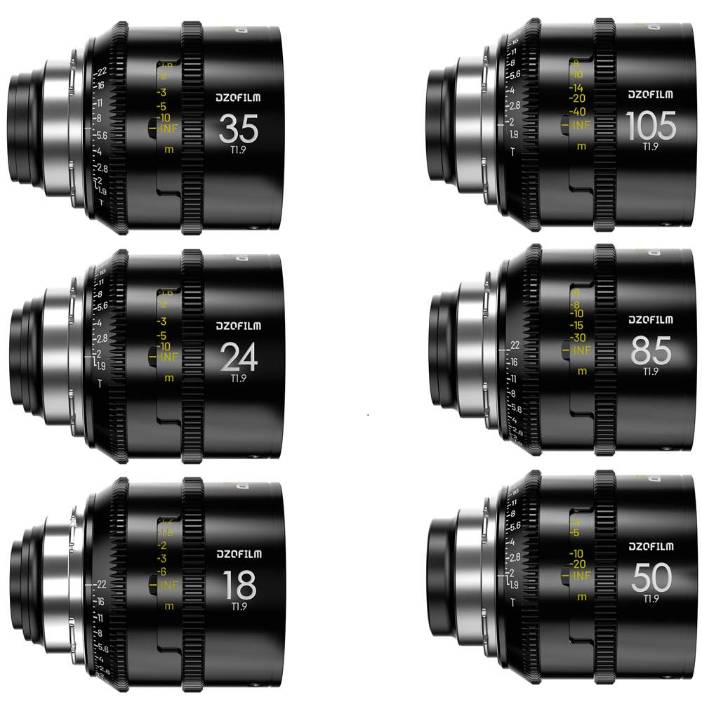 DZOFILM Vespid Prime 2 18/24/35/50/85/105mm T1.9 PL mit Case (Meterskala)