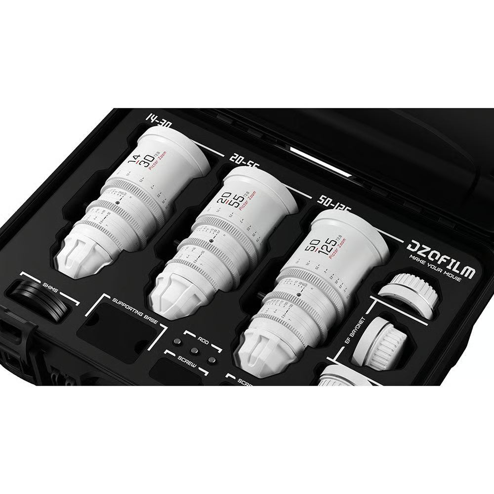 DZOFilm Pictor Zoom Bundle 14-30/50-125/20-55 T2.8 – Weiß