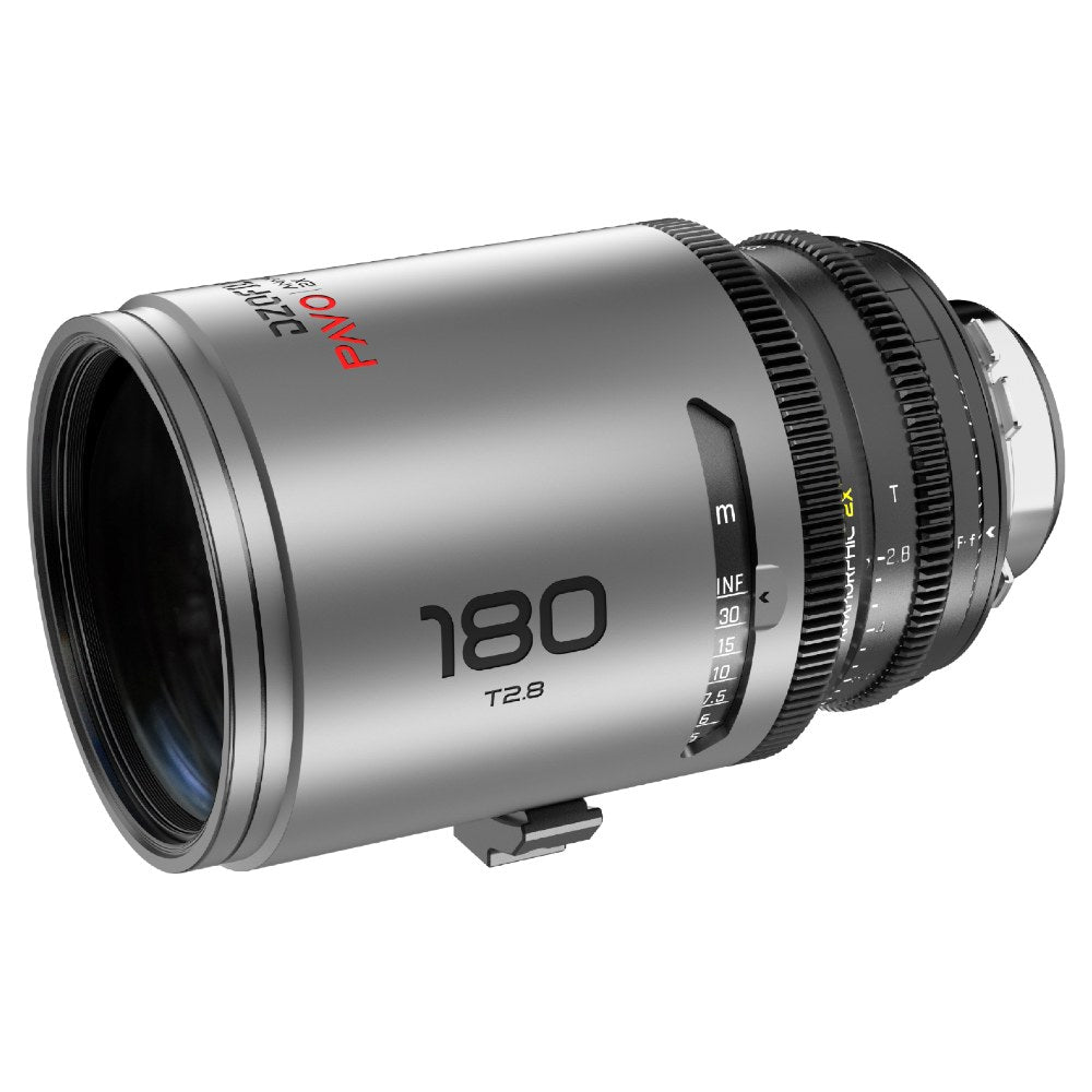 DZOFilm Pavo 2x anamorphes Prime 180mm T2.8 - Neutrale Beschichtung - PL & EF Mount (Meter)