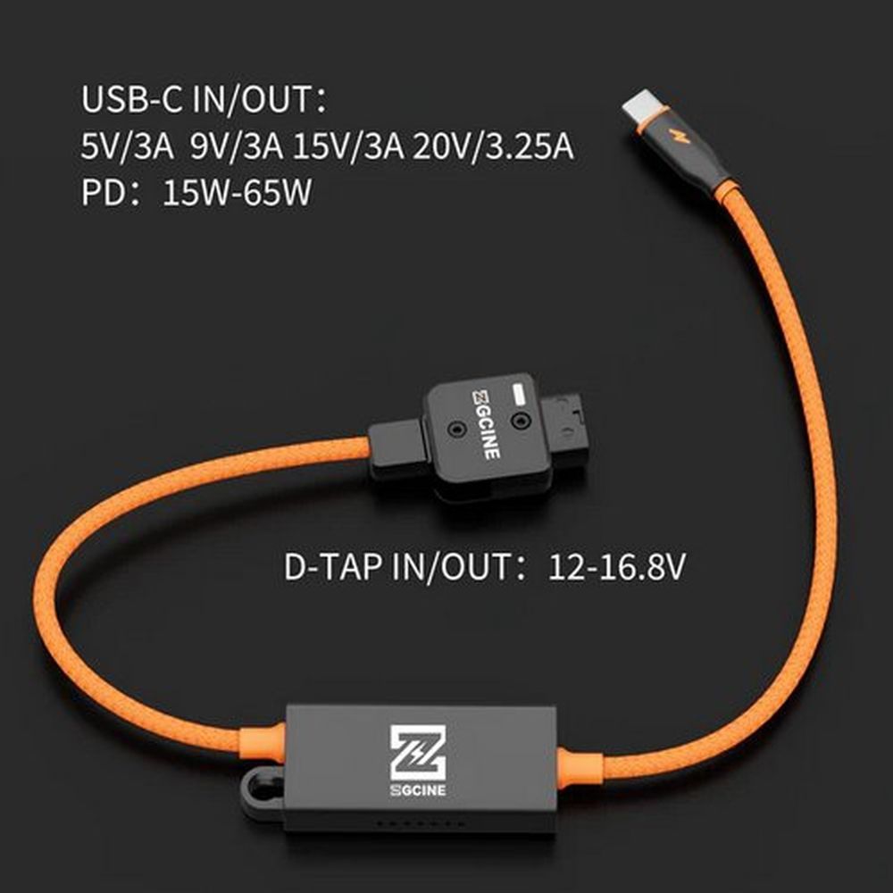 ZGCINE D-Tap auf USB-C PD bidirektionales Stromkabel