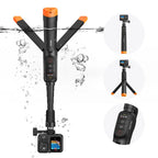 Telesin Unterwasser Selfie-Stick Stativ mit Fernbedienung für GoPro