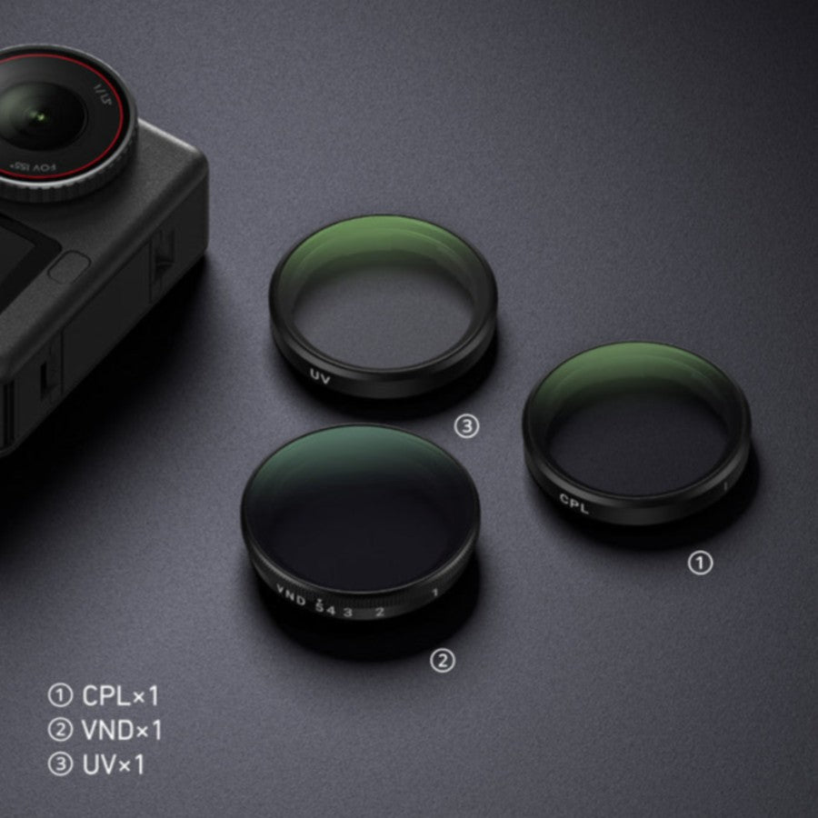 Telesin CPL + UV + VND Filter-Kit für DJI Osmo Action 6