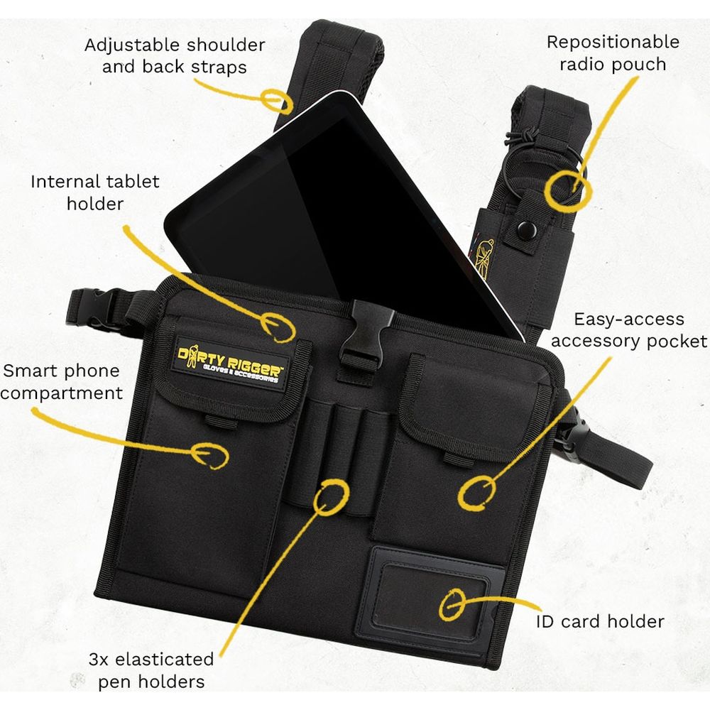 Dirty Rigger Chest Mate Pro, Dirty Rigger Freisprech-Tablet-Halterung