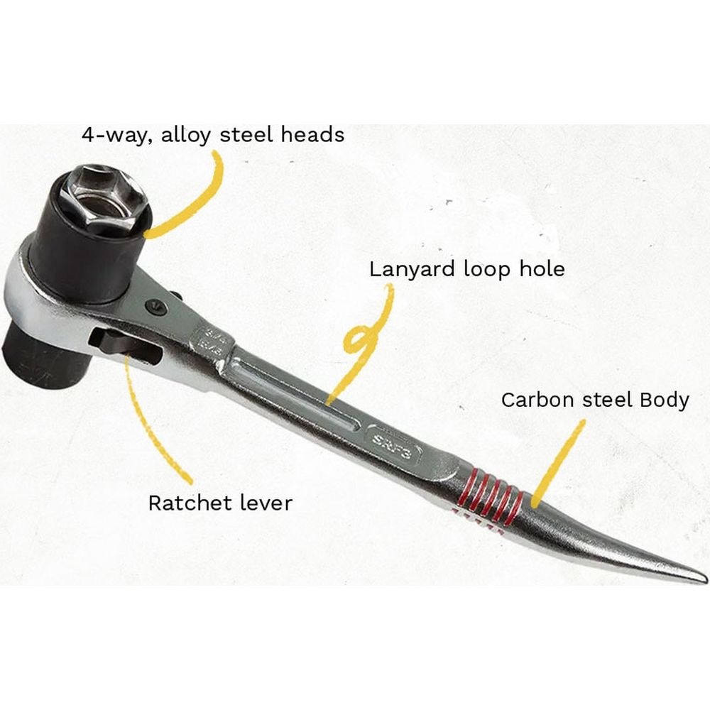 Dirty Rigger 4-in-1 Podger Ratschenschlüssel (Imperial)