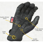 Dirty Rigger Leather Griff 3.0 Handschuh, Vollfingerhandschuh XL