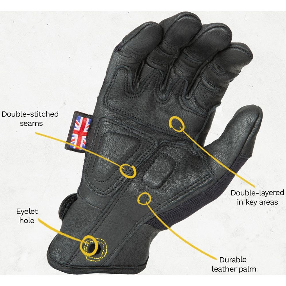 Dirty Rigger Leather Griff 3.0 Handschuh, Vollfingerhandschuh XL