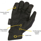Dirty Rigger Comfort Fit Riggerhandschuh, Black Edition S
