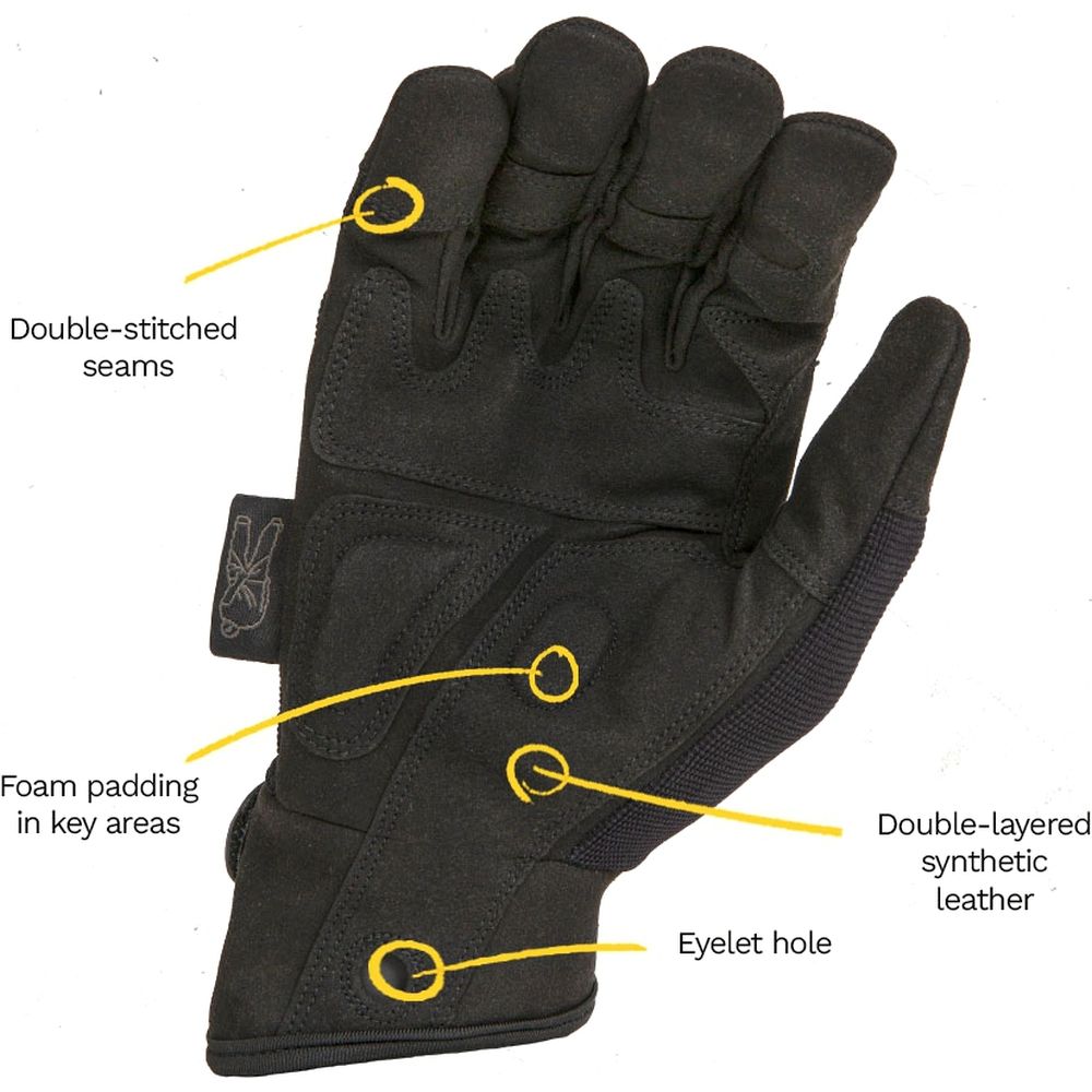 Dirty Rigger Comfort Fit Riggerhandschuh, Black Edition L