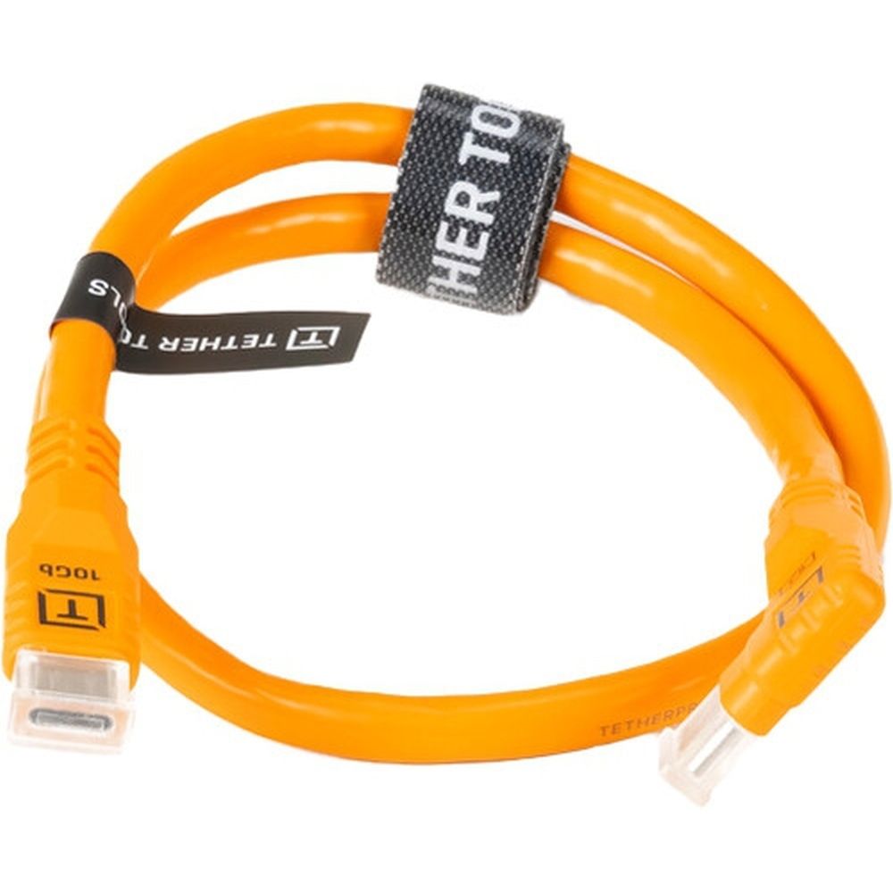 Tether Tools TetherPro Optima 10G USB-C, 51 cm (Gerader auf rechtwinkliger Adapter) Orange