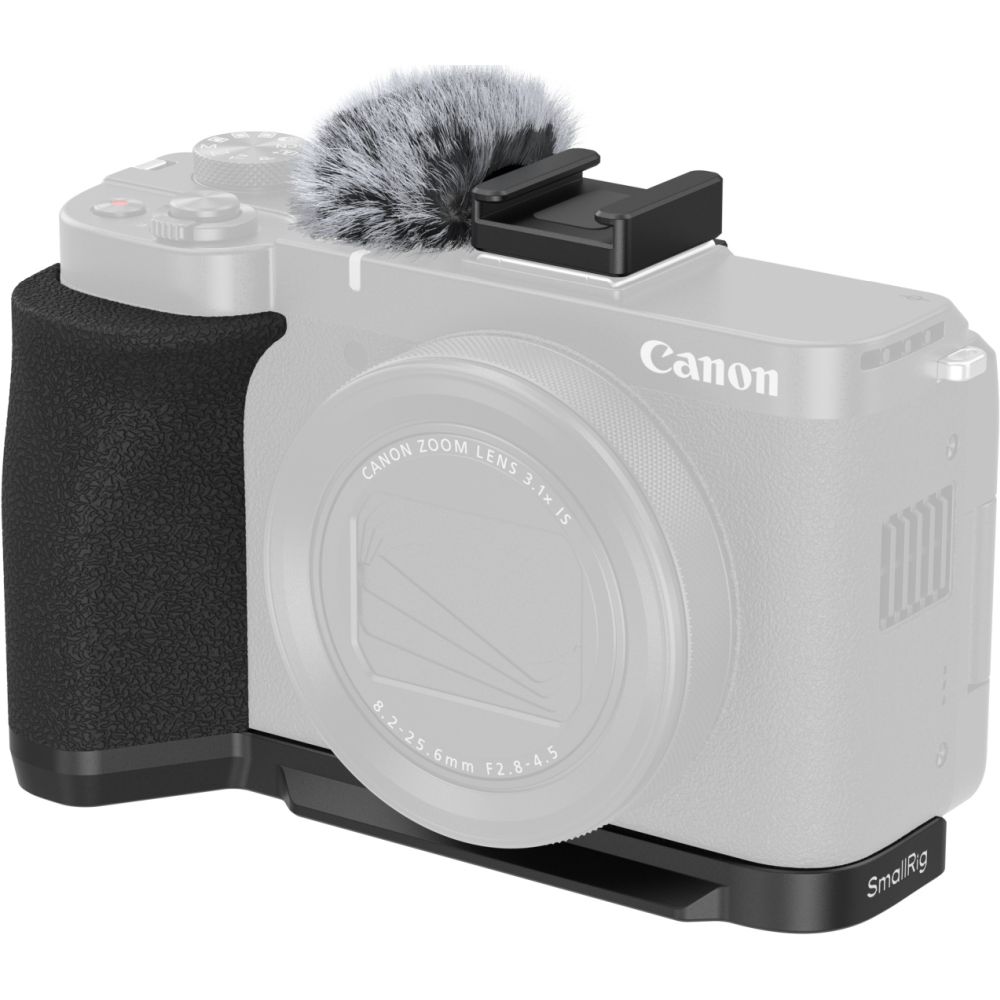 SmallRig 5808 L-Shaped Mount Plate with Handle for Canon PowerShot V1, Black