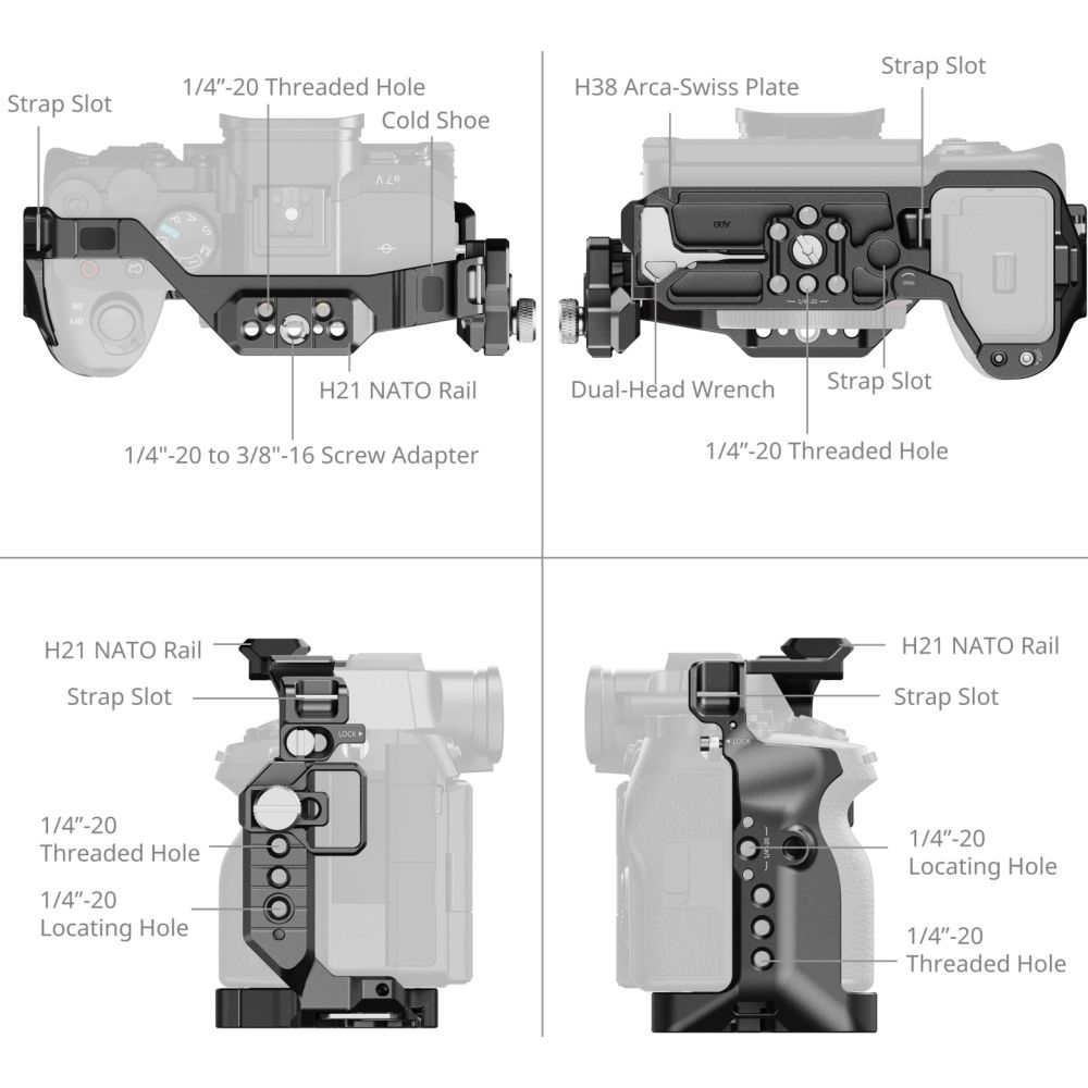 SmallRig 6027 "HawkLock" Cage Kit for Sony Alpha 7 V / 7R V / 7 IV