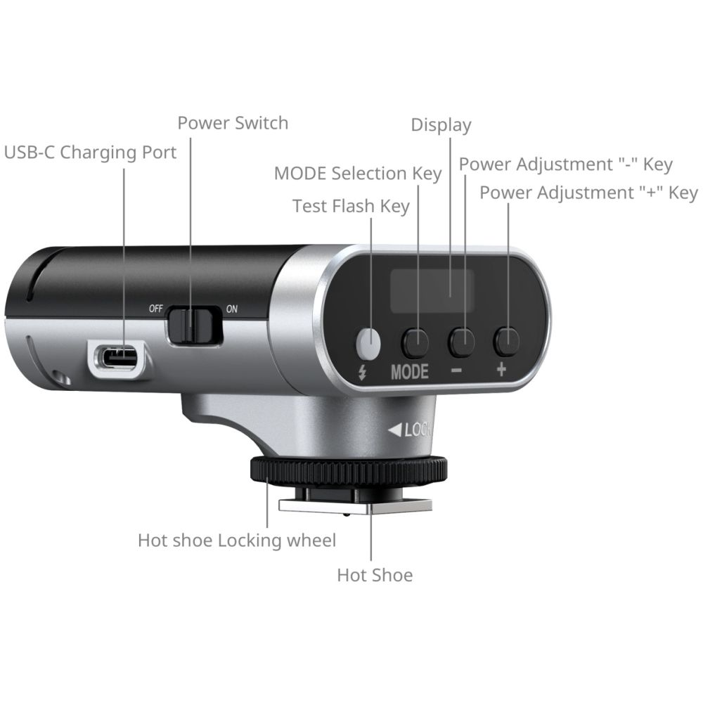 SmallRig 5818 RS20 Mini-Blitzgerät, Silber