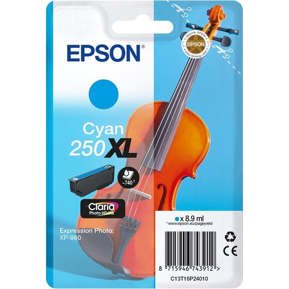 Epson Einzelpackung Cyan 250XL Tinte