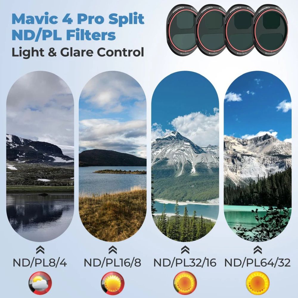 Freewell DJI Mavic 4 Pro Split-Filter All Day - 8er-Pack