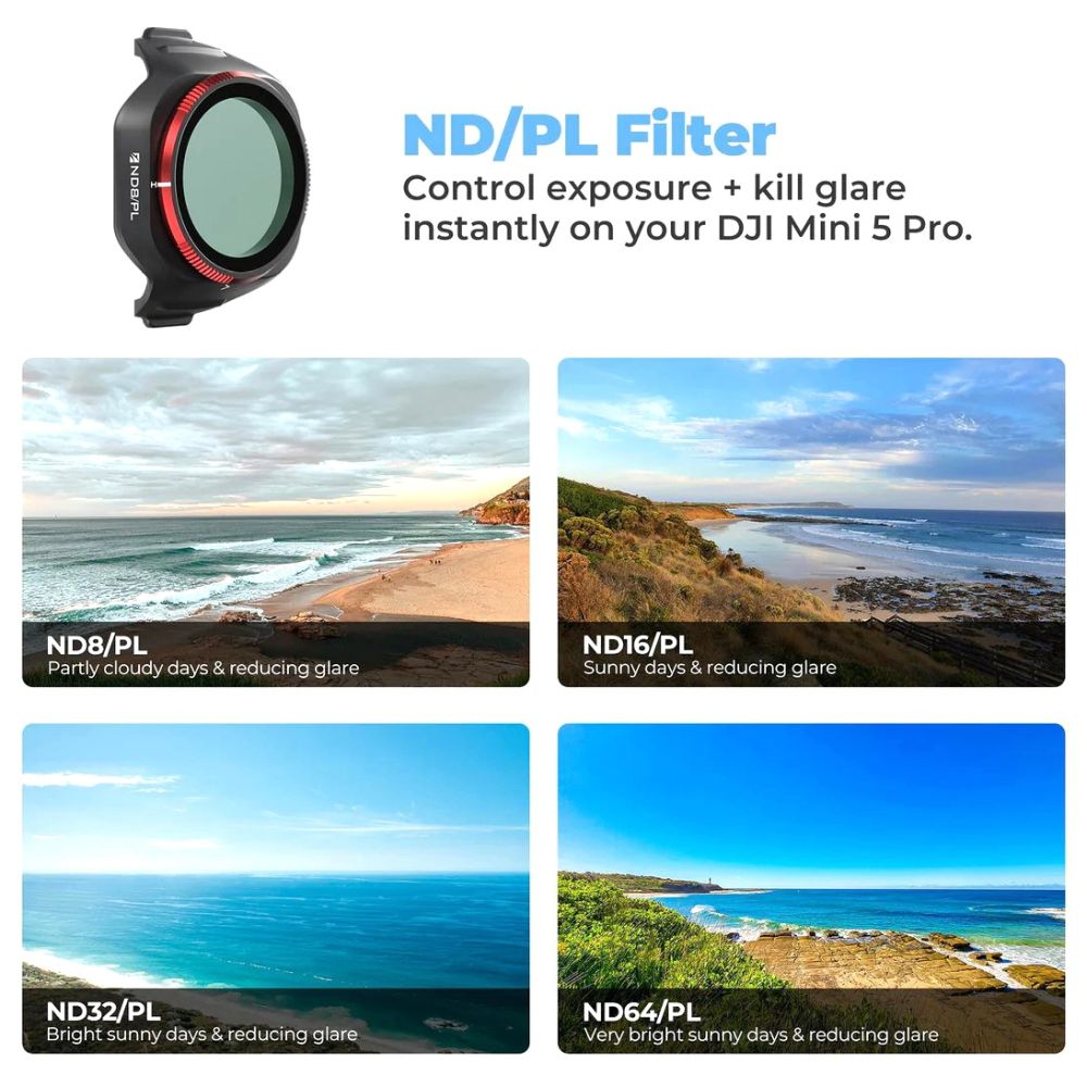 Freewell DJI Mini 5 Pro Filter Bright Day - 6er-Pack