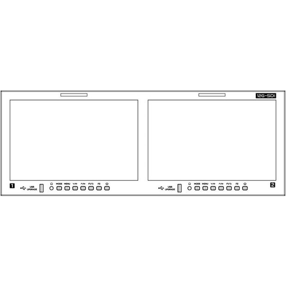 SEETEC FRM1001G Dual 10.1" 4RU Rackmount Monitor with 12G-SDI