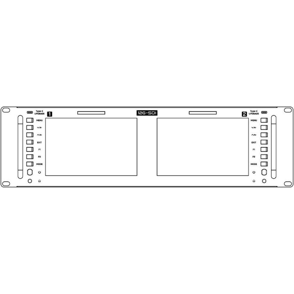 SEETEC FRM701G Dual 7" 3RU Rackmount Monitor with 12G-SDI