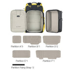 Leofoto Backup Series Backpack 35L Yellow inkl. Large Divider