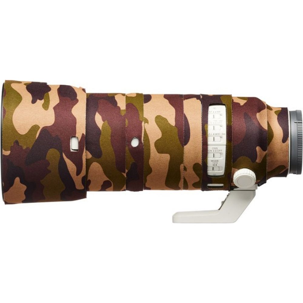 easyCover Objektivabdeckung Eiche für Sony FE 70-200mm f/2.8 GM OSS II Braune Tarnung