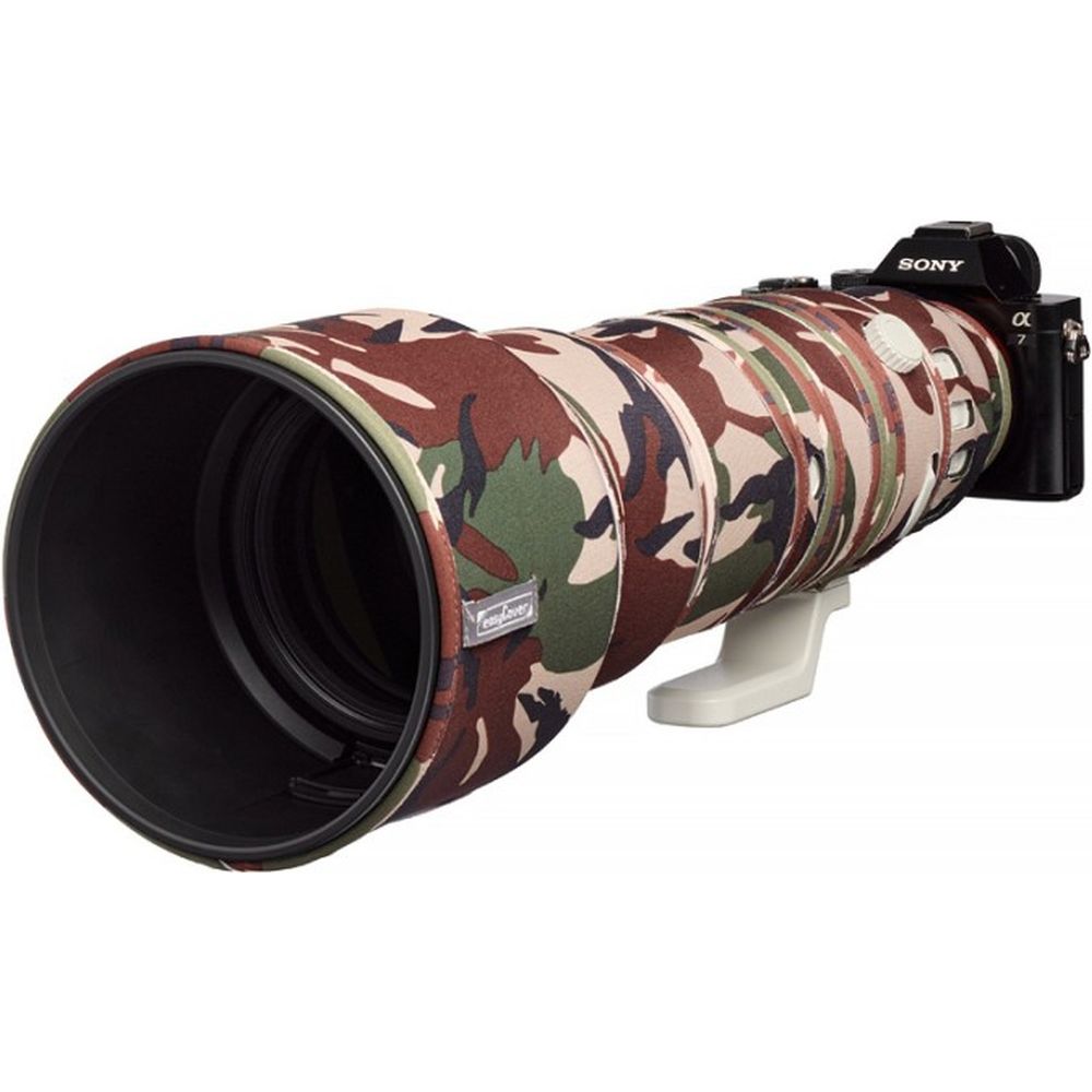 easyCover Objektivabdeckung Eiche für Sony FE 400-800mm f/6.3-8 G OSS Grün-Camouflage