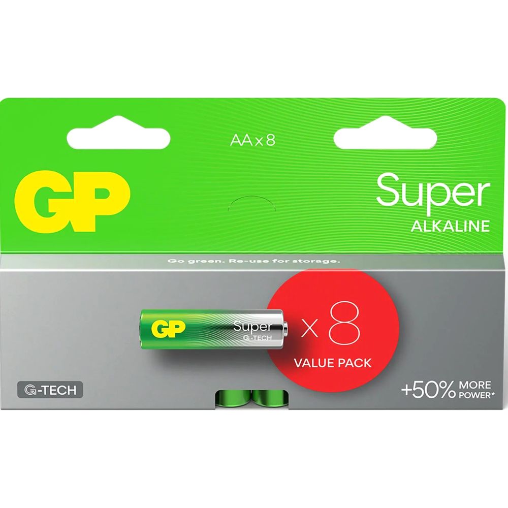 GP Alkaline Super AA Batterie 1,5V (8x)