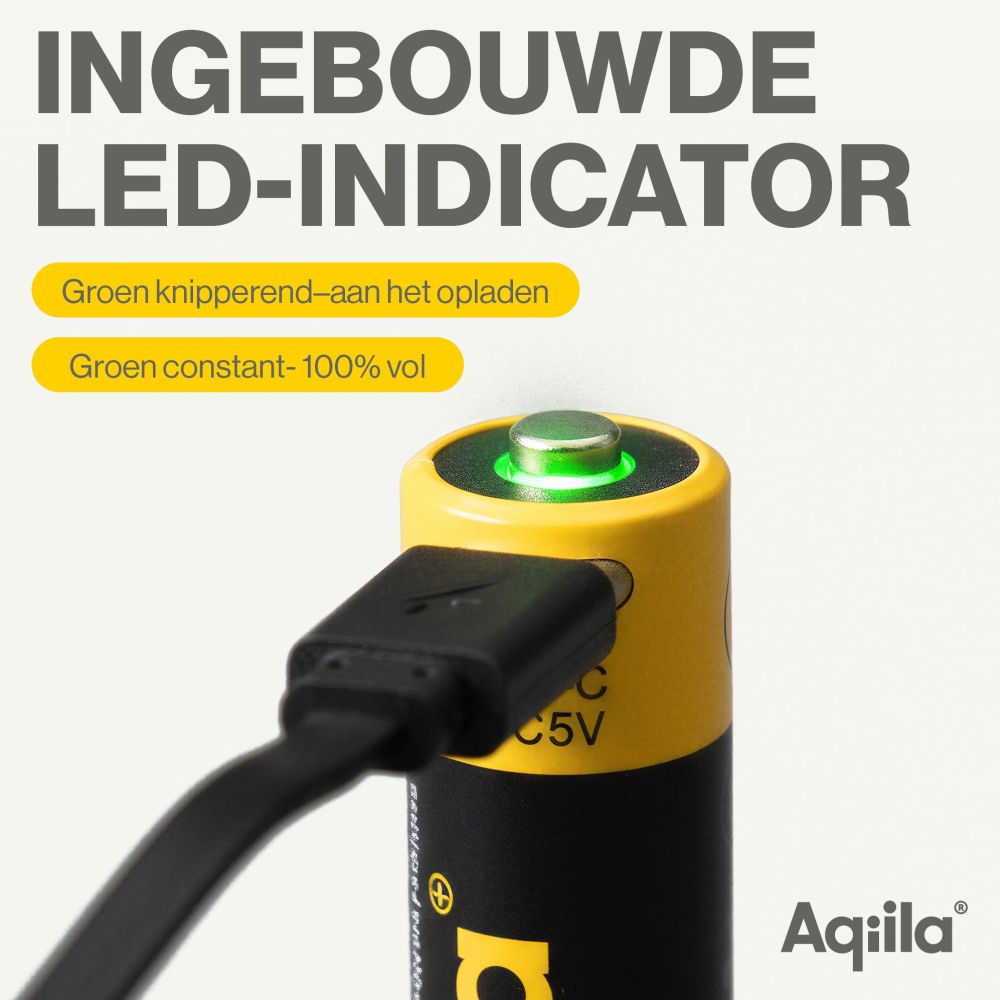 Aqiila 18650 USB-C Akku 3,7 V 2000 mAh Li-Ion (1x)