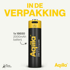 Aqiila 18650 USB-C Akku 3,7 V 2000 mAh Li-Ion (1x)