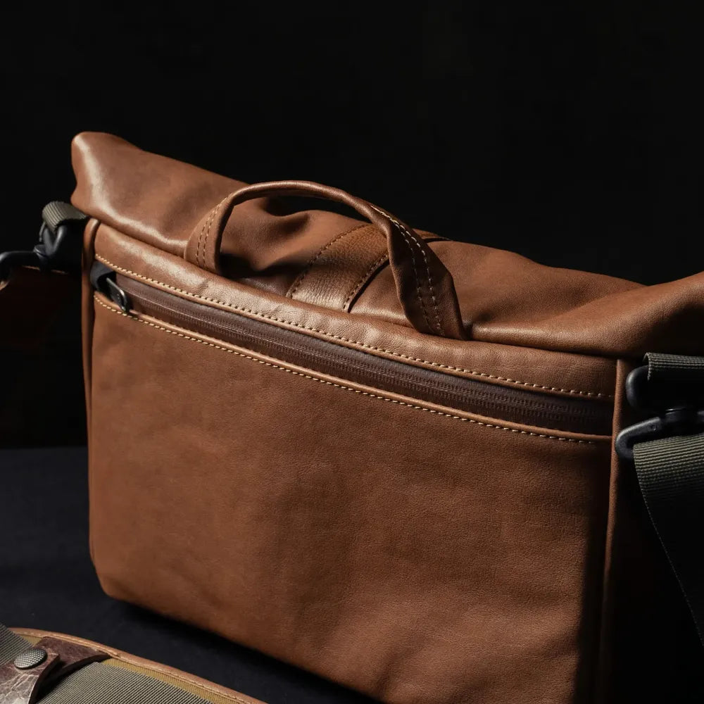 Wotancraft Pilot Travel Kamera Bag 7L – Braunes Leder