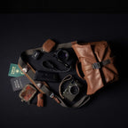 Wotancraft Pilot Travel Kamera Bag 7L – Braunes Leder