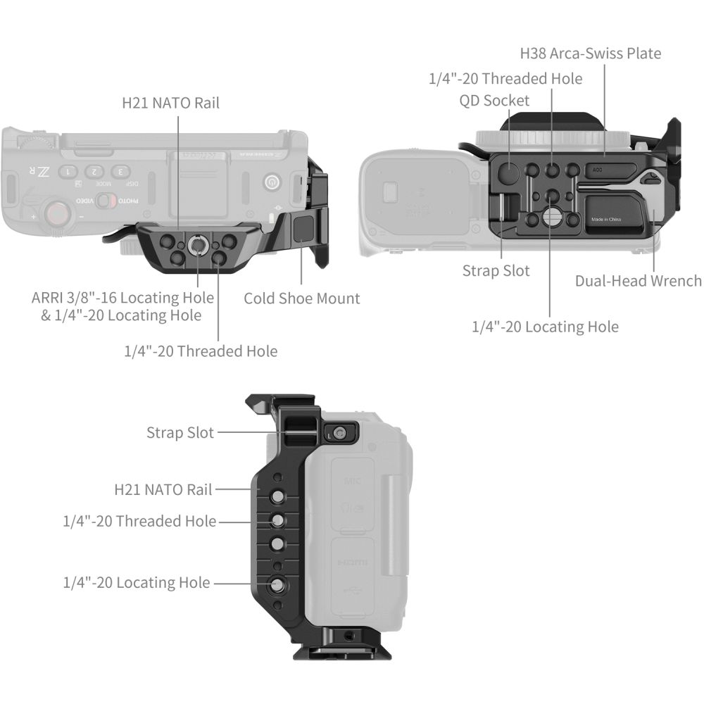 SmallRig 5905 Halbkäfig für Nikon ZR