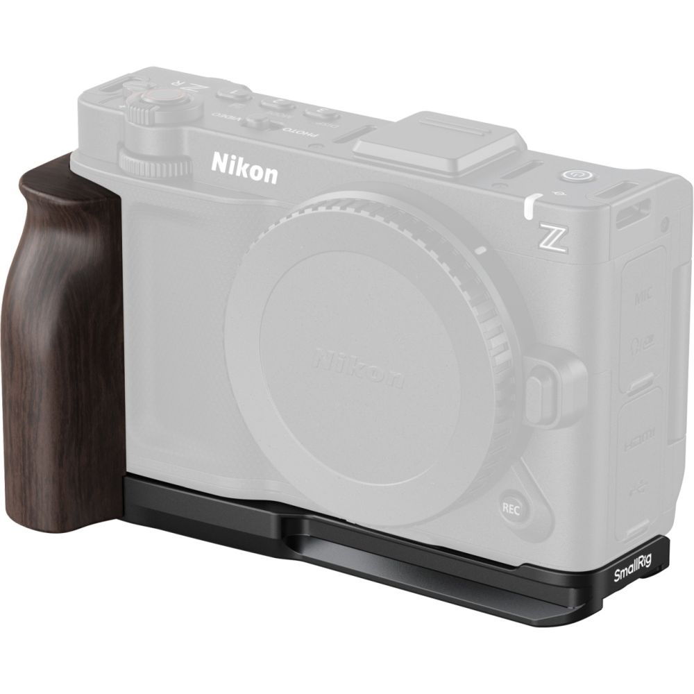 SmallRig 5906 L-förmige Montageplatte mit Holzgriff für Nikon ZR