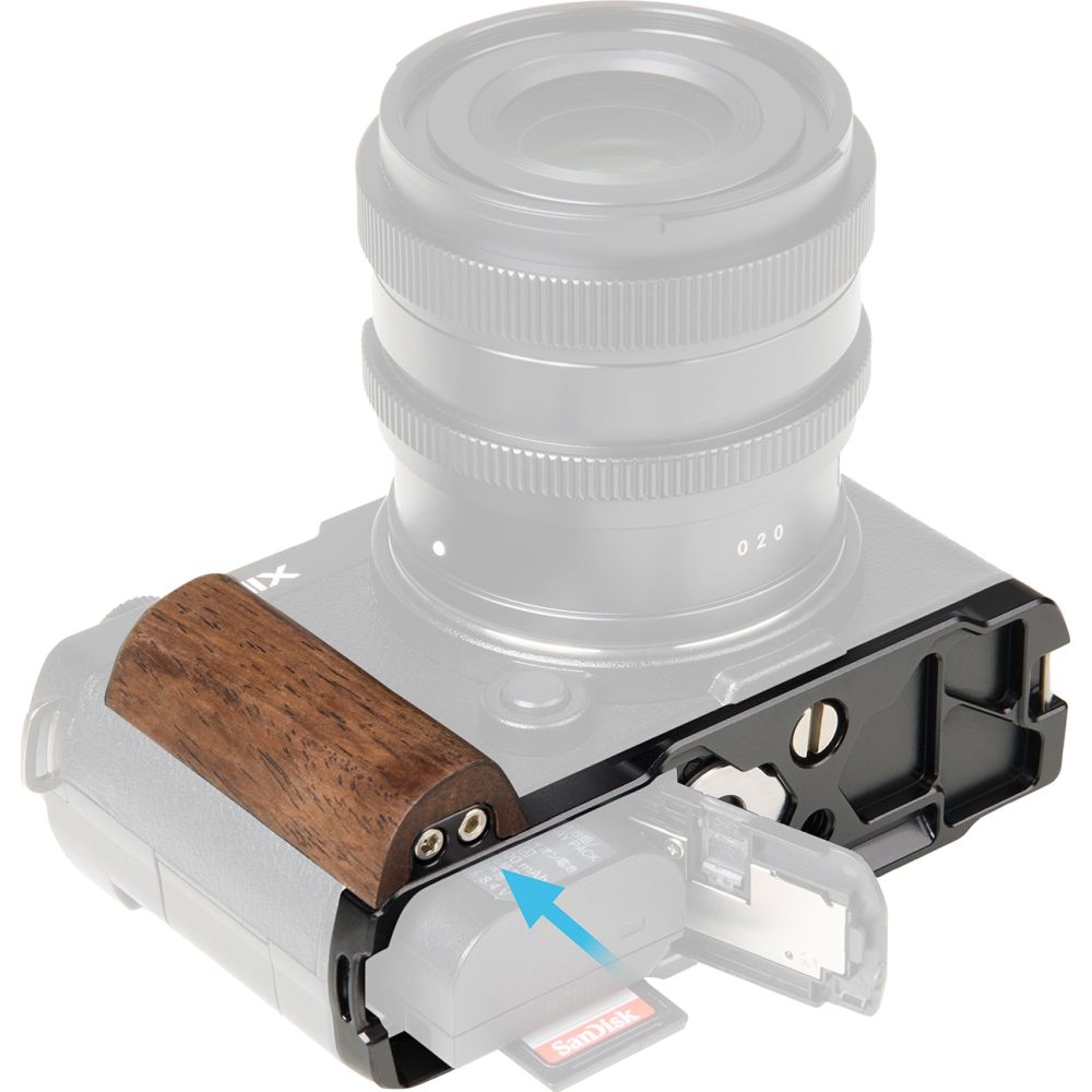 SmallRig 5945 L-förmige Montageplatte mit Holzgriff für Panasonic S9
